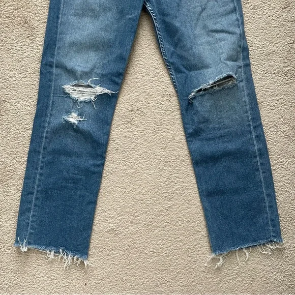 MOTHER High Waisted Rider Ankle Fray Size 30